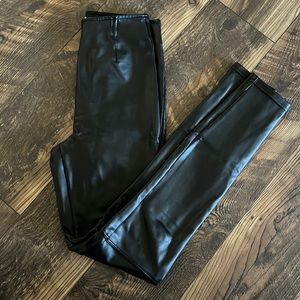 Abercrombie Vegan leather leggings black high rise XXS